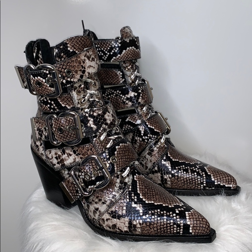 JEFFREY CAMPBELL CACERES Snake Western Boots worn once